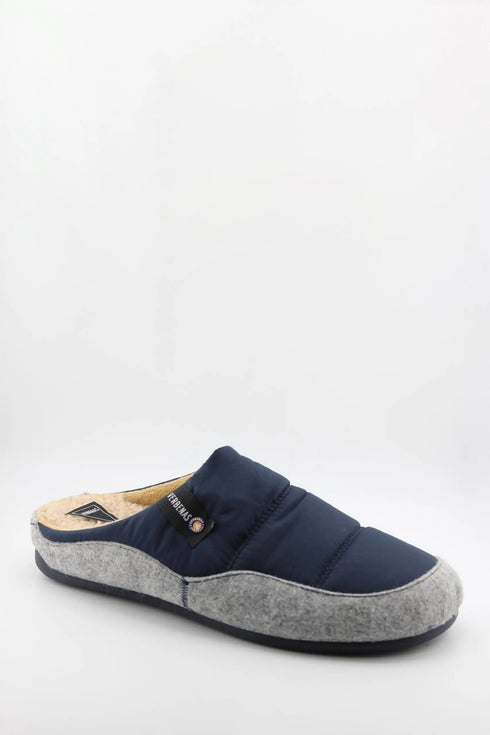Verbenas Men Quilted Sherpa Lined Slide Slippers